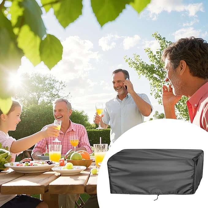 Grill Cover for Royal Gourmet GT2005 2-Burner Portable Propane Gas Grill, Outdoor Gas Grill Cover Waterproof Tabletop Grill Covers - 26" L×19" W×10" H, Black