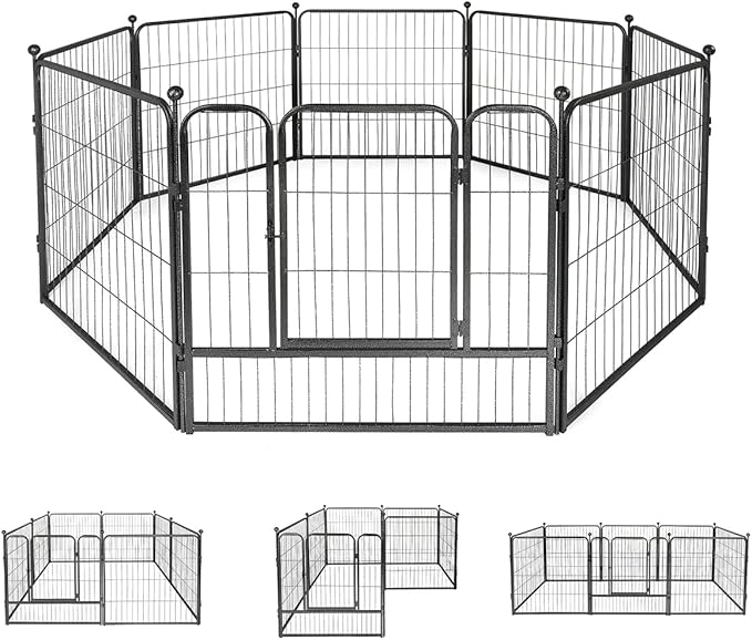 Fencer Wire Decorative Wire Fence, Panel Decor, Heavy Duty Iron Landscape Patio Flower Bed Animal Barrier Border Edging Section, Foldable Garden Fence for Yard for Dog Outdoor, 32 Inch x 21 FT