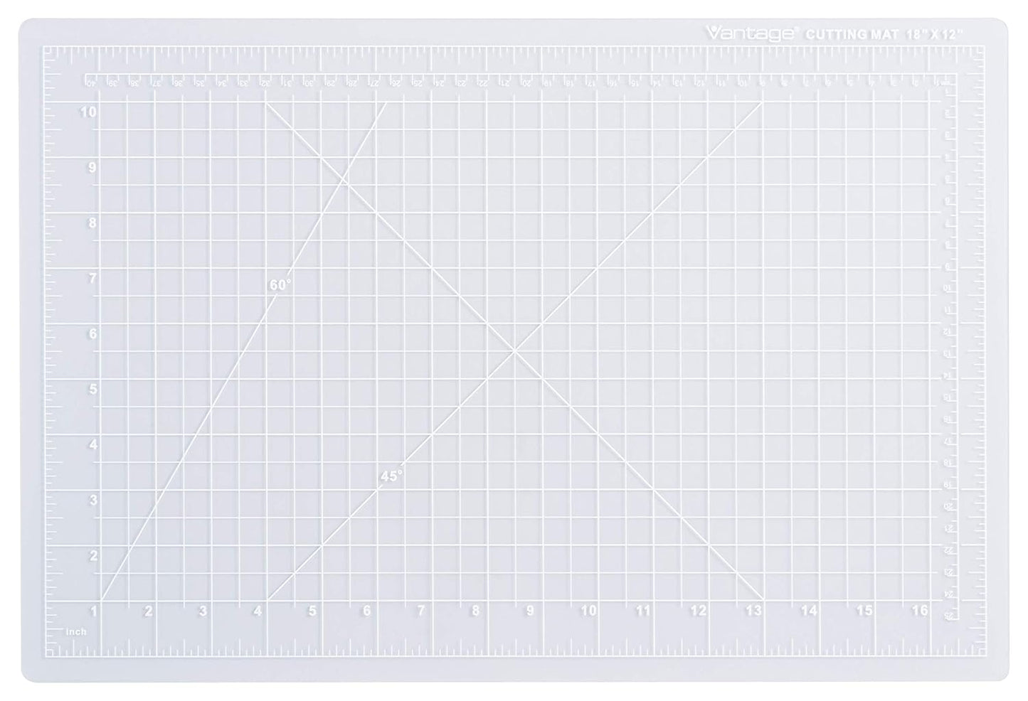 Dahle Vantage 10681 See-Through Premium Self-Healing Cutting Mat, 12"x18", 1/2" Grid, 5 Layers for Max Healing, Perfect for Crafts & Sewing, Clear