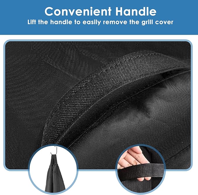 58" Grill Cover for Weber Genesis II, Genesis II LX 300 Series and Genesis 300 Series Gas Grills, Heavy Duty Waterproof UV and Fade Resistant Cover Replace Weber 7130, Outdoor BBQ Cover