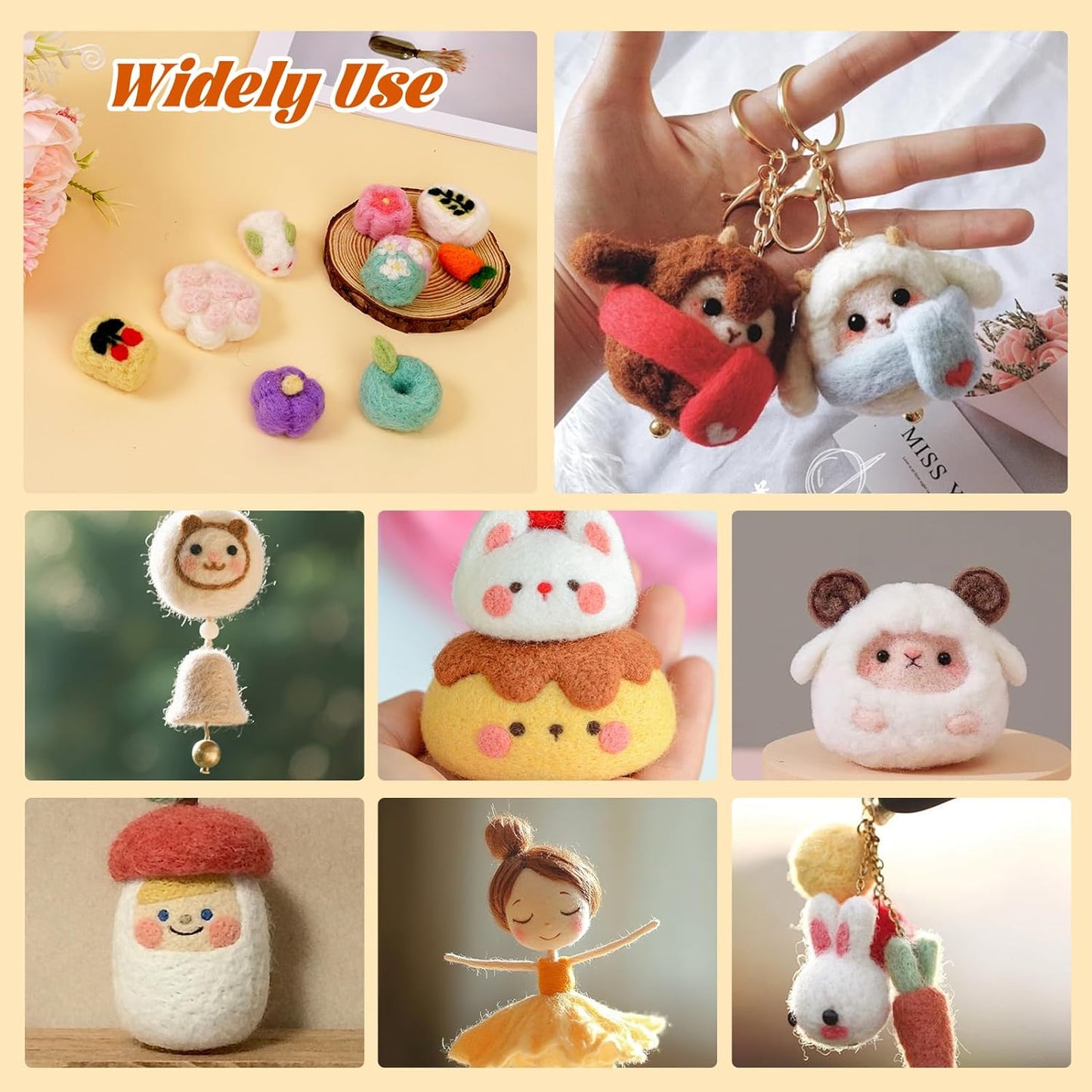 Catopia Needle Felting Kit,Needle Felting Starter Kit,Wool Roving 40Colors Set,Wool Felt Tools for Felted Animal Needle Felting Supplies,Needle Felting Tools Kit,Children’s Day (40c fleting kit)