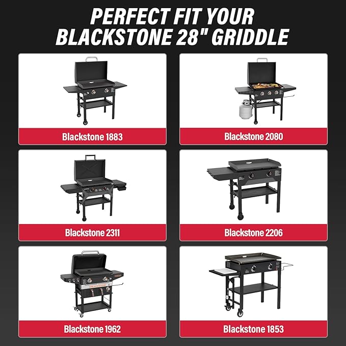 Utheer 2-Pack Griddle Warming Rack for Blackstone 28" Griddles, Stainless Steel Flat Top Grill Accessories | Reversible Rack Adds Prep Space, Foldable Clip-On Design Expands Cooking & Holding Area