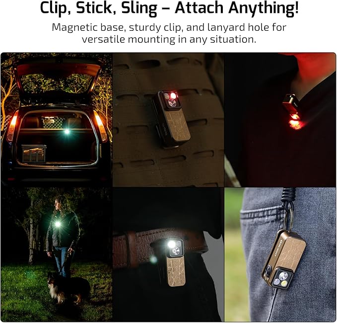 OLIGHT Oclip Pro EDC Flashlight Clip-on Light, Rechargeable 500 Lumens with Three Lighting Solutions Type-C Charging, Magnetic Flash Lights for Outdoor or Indoor Use(Ancient Script)