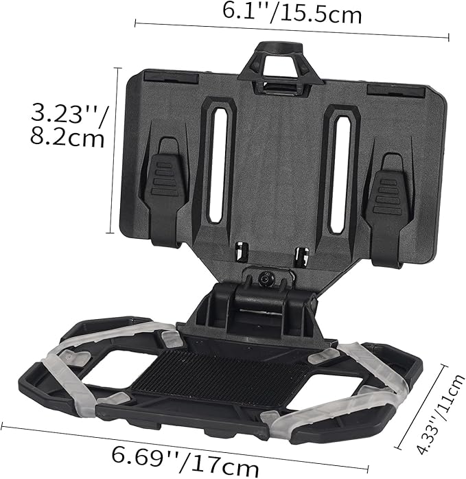 Tactical Molle Phone Holder for Plate Carrier Vest, Quick Release & Adjustable Phone Mount, Compatible with 4.7-6.7 inch Smart Phones, Durable Tactical Accessories for Outdoor Enthusiasts