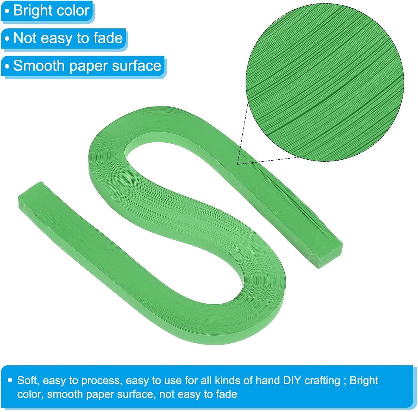 PATIKIL 360pcs Quilling Paper Strips Paper Flowers Quilling Kits 3/8"(10mm) Origami Paper for Adults Beginner Art Craft, 21"(54cm) Dark Green