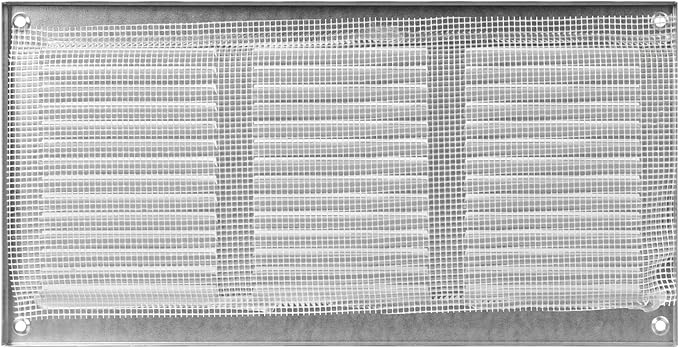 Repa Market 12x6 Inch Air Vent Cover/Galvanized Steel Louvered Grill Cover with Mesh Screen/Wall or Ceiling Vent/Durable Flush Mount HVAC Register for Indoor and Outdoor Ventilation