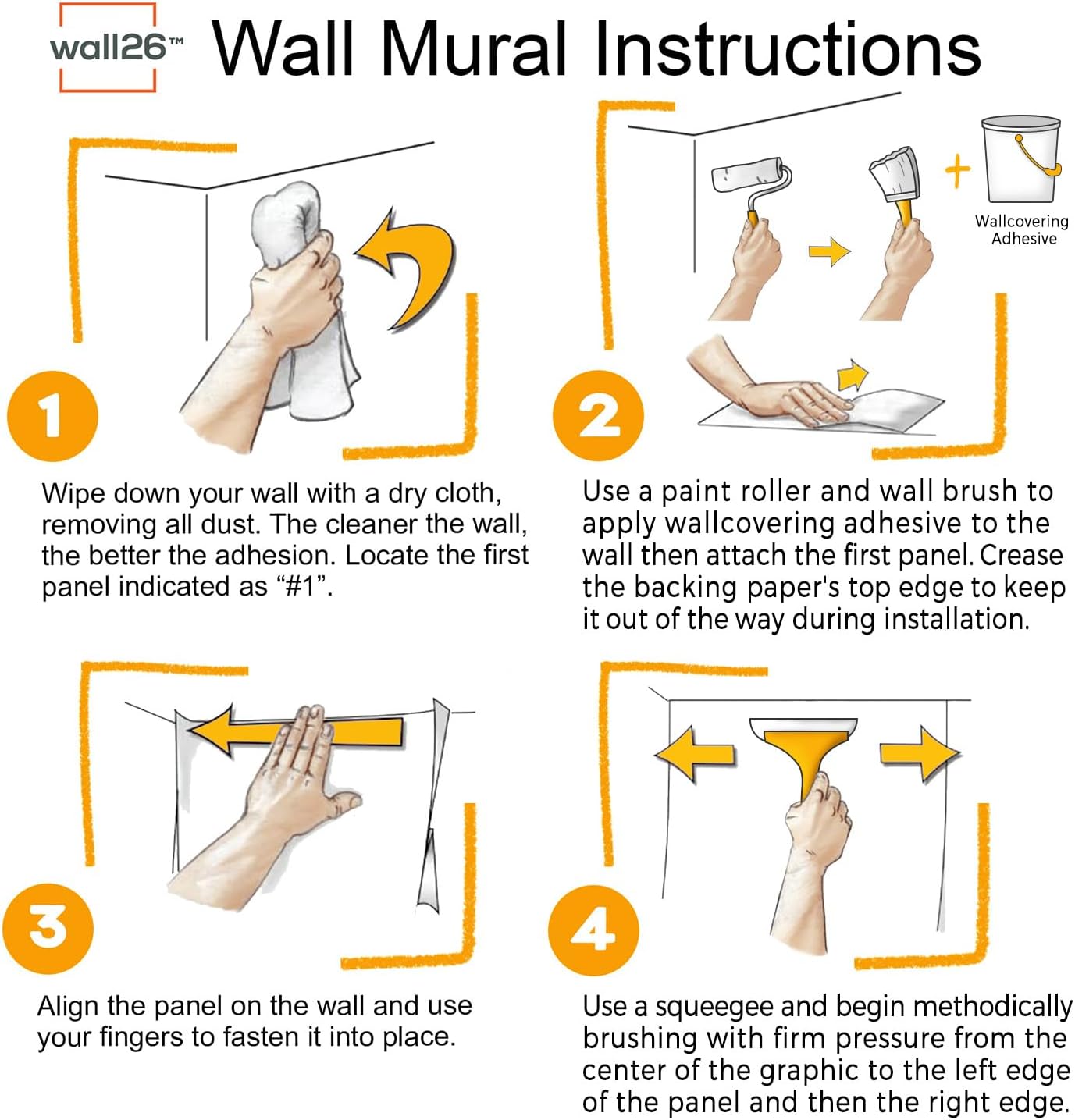 wall26 Wall Sticker/Wall Mural Horizontal Brown Vintage and Retro Wood Textured, Not Peel and Stick, Non-Woven Wallpaper Decorative for Bedroom, Living Room, Office - 96x144 inches