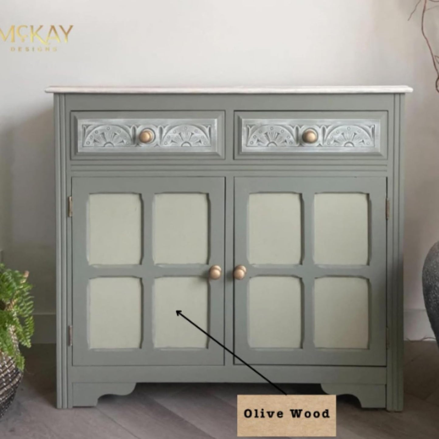 Dixie Belle Paint Company Chalk Finish Furniture Paint – Olive Wood (1 Gallon / 128oz) – Matte Chic Chalk Mineral DIY Furniture Paint