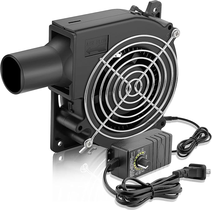 120mm x 32mm Small BBQ 12V Electric Blower Fan with Controller for Squirrel Cage Air Blower, Smoker Ventilation, Inflatable Replacement, Charcoal Starter, Fireplace Wood Stove Bellow