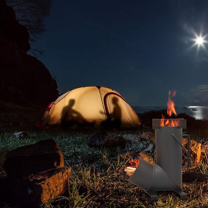 Stanbroil Portable Rocket Stove Cooking Ovens, Wood Burning Stove for Outdoor Cooking, Backyard, Camp Cooking and Off-Grid