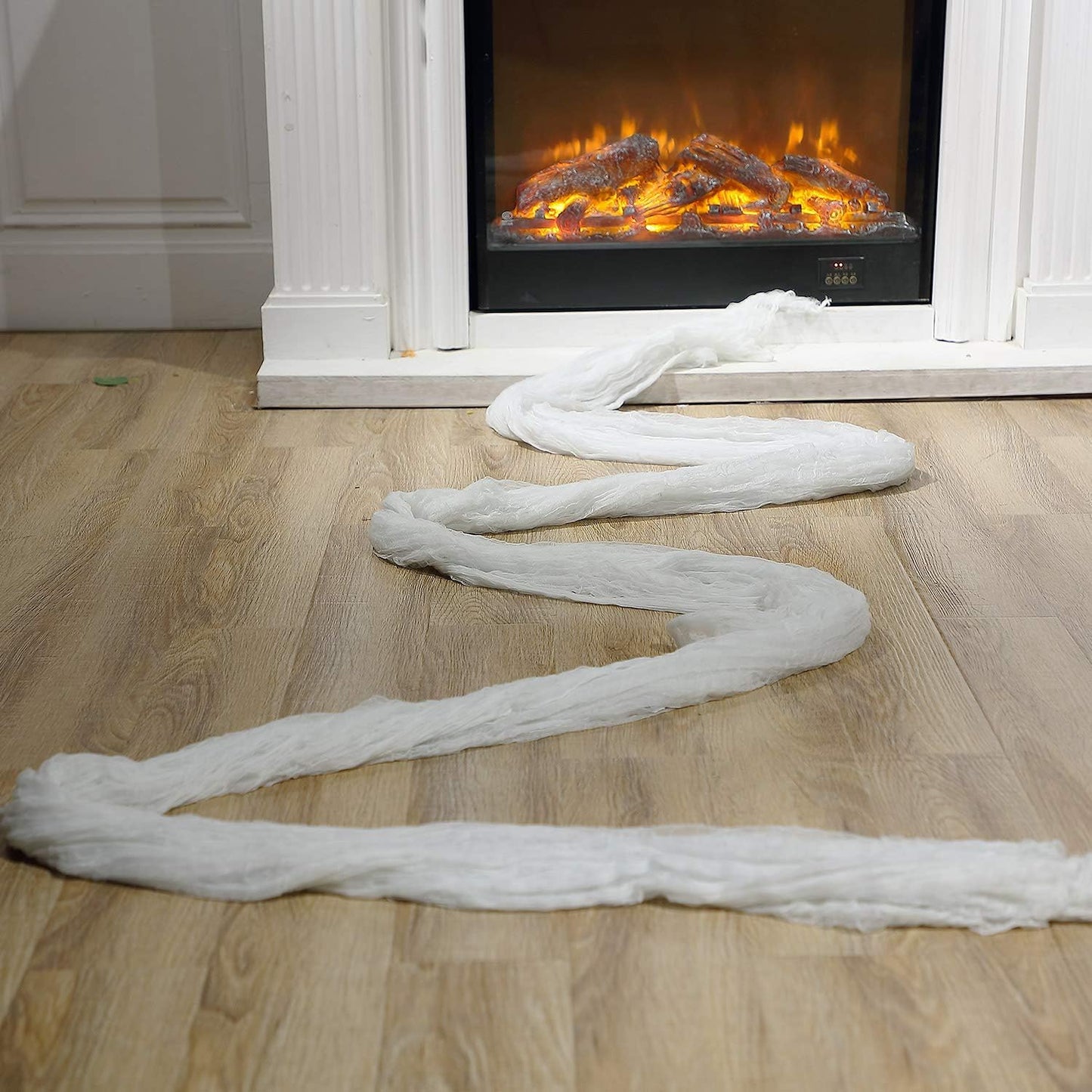 Boao Halloween Cheese Cloth 85 x 197 Inch White Cheesecloth Roll for Crafts Large Cotton Muslin Gauze Fabric for Halloween Outdoor & Indoor Spooky Decoration