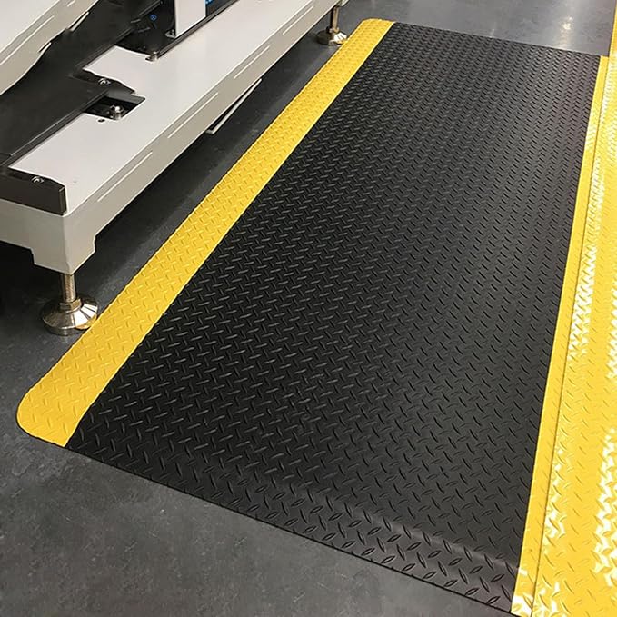 Nisorpa Anti Fatigue Mats Industrial 2' x 5' Ergonomic Standing Mat 15/16" Extra Thick Kitchen Mats for Standing Heavy Duty Commercial Diamond Plate - Safety Support for Leg & Back Pain