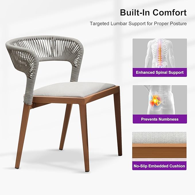 PURPLE LEAF 13 Pieces Large Outdoor Dining Set Patio Table and Chairs Set Aluminum Rattan Wicker Patio Furniture Set for Lawn Porch Deck Brown