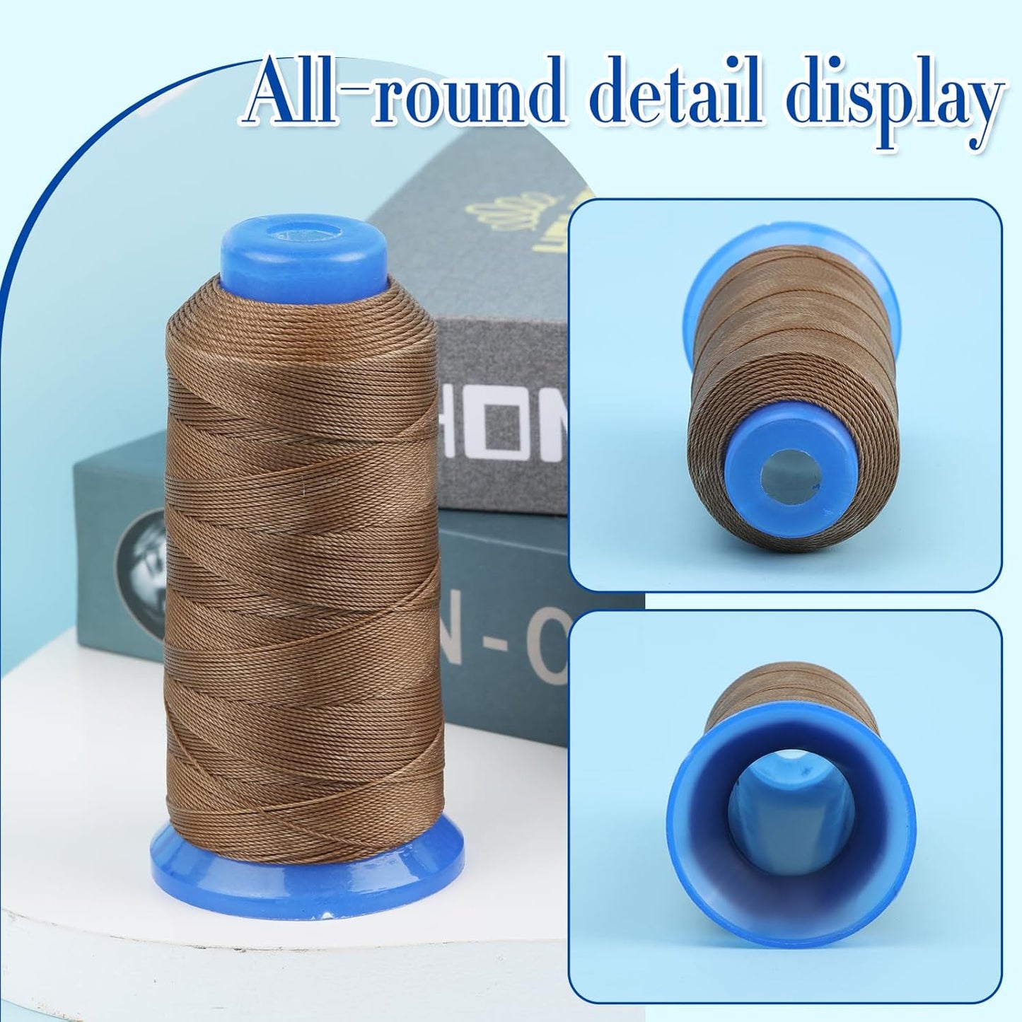 0.55mm Beading Threads, 490 Yards Round Waxed Threads Polyester Cord Waxed Polyester Cord Waxed Cord for Bracelet DIY Craft Jewelry Making Sewing Craft