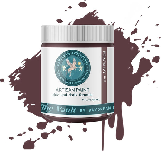 Daydream Apothecary Premium Chalk Style Paint for Furniture, Home Décor, Wood, DIY Interior Projects, Quick Dry, No Prep or Prime Needed, Matte Burgundy - 8oz