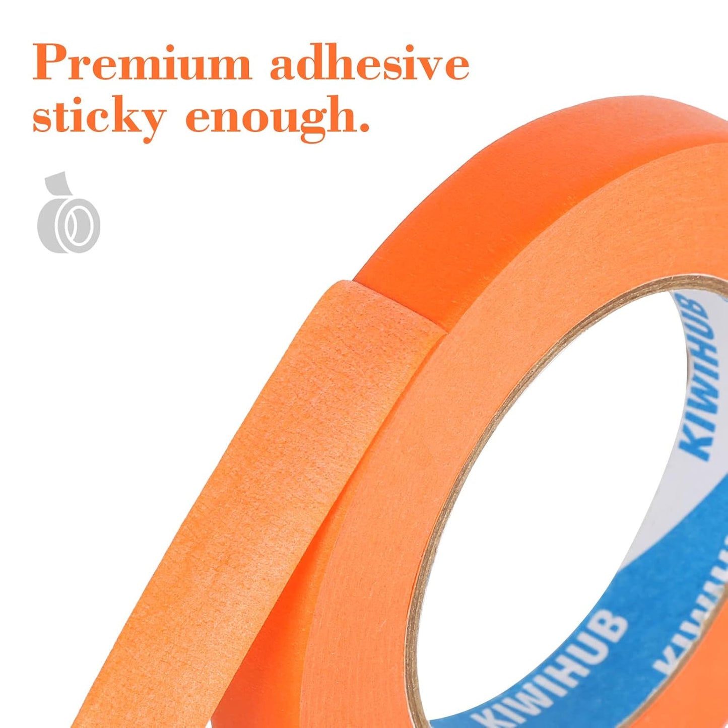 Orange Painters Tape,1 inch x 60 Yards - Medium Adhesive Masking Tape for Painting,Labeling,DIY Crafting,Decoration and School Projects