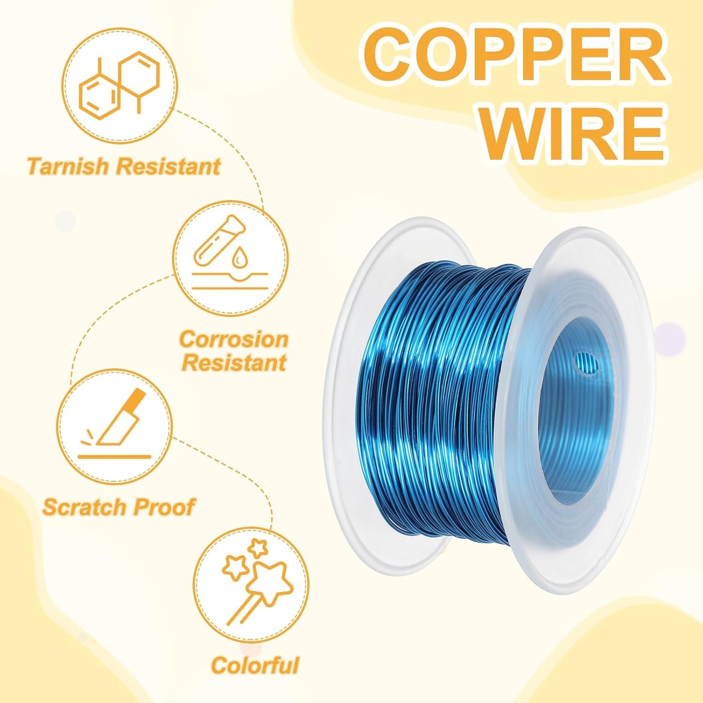 uxcell 20 Gauge / 0.8mm Anodized Aluminum Wire for Jewelry Craft Making, 102 Feet Bendable Flexible Wire for DIY Home Decor Gardening Sculpture, Blue