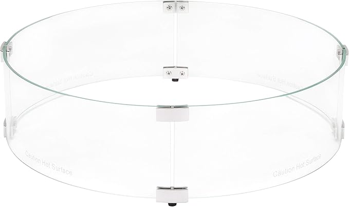 Celestial 23" x 6" Round Wind Guard, fits Celestial 19” Round Fire Pit Burner Pans for Gas Fire Pits