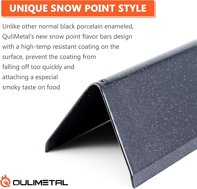 QuliMetal 7637 7635 Grill Replacements for Weber Spirit E210, E220, S210, S215, Spirit 200 & GS4 Spirit II E210, Spirit II E220 Series with Front-Mounted Control, 15.3" Flavorizer Bars & 17.5" Grates