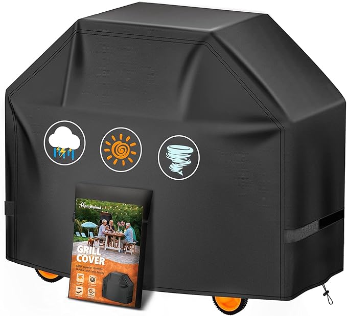Grill Cover 52 Inch - 600D BBQ Cover for Weber Spirit 300 & Spirit 400 Series Grills - Outdoor Barbecue Covers Waterproof Heavy Duty for Weber Spirit E310, E315, E325, E330, E-425 and E-435