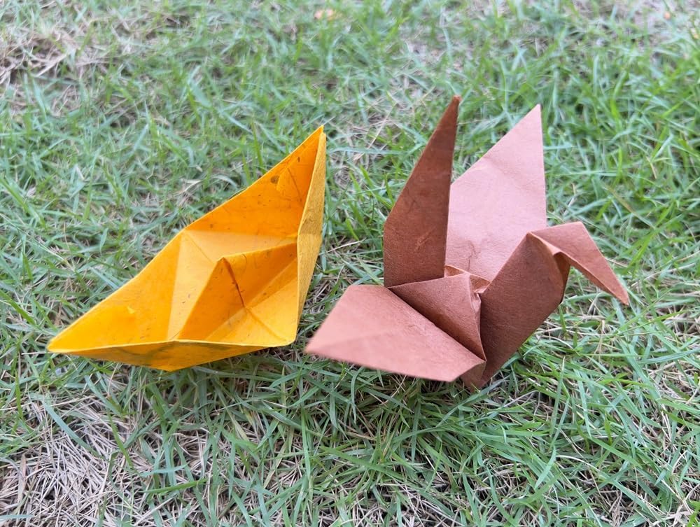 50 Sheets A4 Natural Fiber Mulberry Tree,Banan Bark Mulberry Paper Sheets Art Tissue Washi Paper Design Craft Art Origami Suppliers Card Making DIY Crafts (Brown Tone, A4)