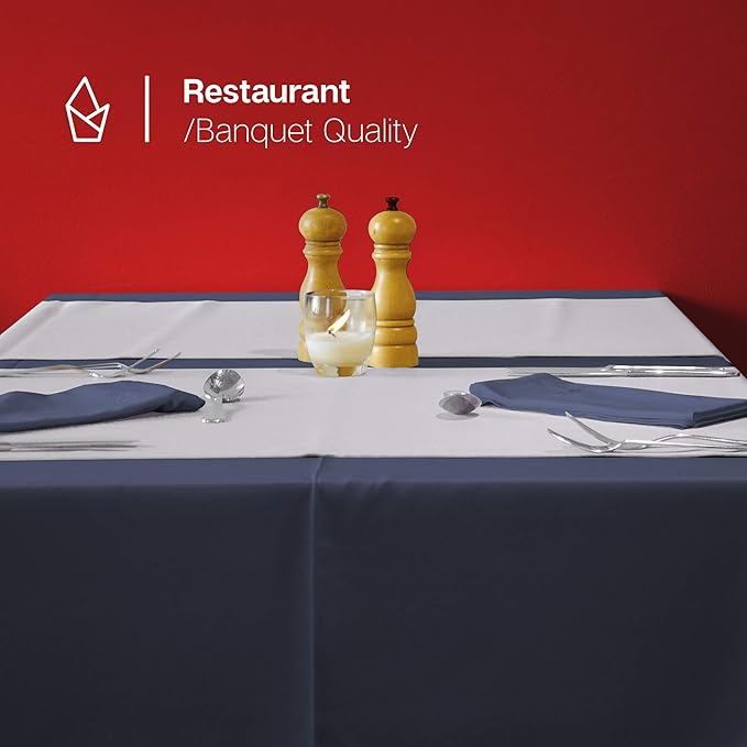 Gee Di Moda Rectangle Tablecloth - 60 x 102 Inch Charcoal Table Cloth for 6 Foot Rectangle Tables - Heavy Duty Washable Fabric - for Holiday Party, Dinner, Weddings, Baby Shower & Events