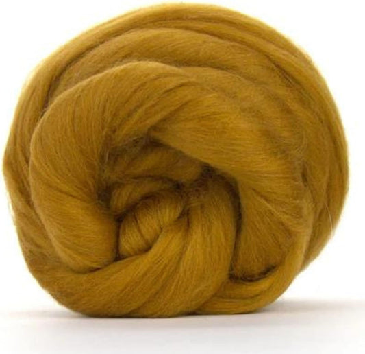 Revolution Fibers Merino Wool Roving | Premium Combed Wool Top | 22 Micron, Perfect for Felting Projects, Spinning, Wall Hangings and Tapestry (Antique)