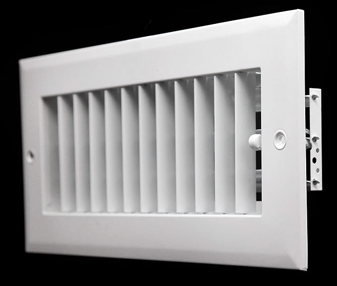 36" X 6" Adjustable AIR Supply Diffuser - HVAC Vent Cover Sidewall or Ceiling - Grille Register - High Airflow - White [Outer Dimensions: 37.75"w X 7.75"h]