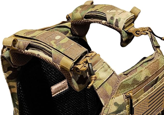 Redemption Crusader 2.0 Molle Quick Release Buckles Airsoft Vest With Adjustable Size Sides And Triple Pouch