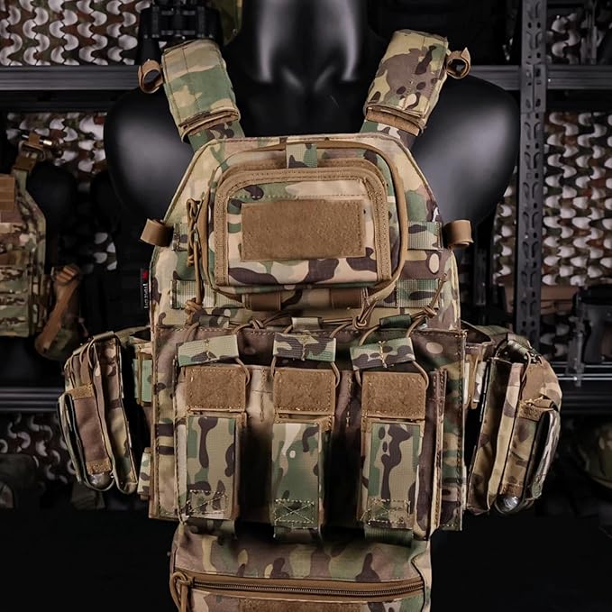YAKEDA Tactical Outdoor Training Vest - Molle Vest With Multi-Functional Pouches For Training, Hunting & Hiking