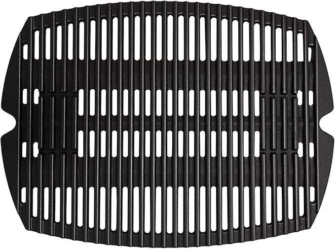 One-Piece Q100 Q1200 Grill Grates Replacement Parts for Weber Gas Grill Parts Q1200 Q 1200 Q100 Q1400 Q120 Q 1000 Q 100 Q140 Grates Weber Baby Q 7644 7582 386002 51010001 Cast Iron Cooking Grates