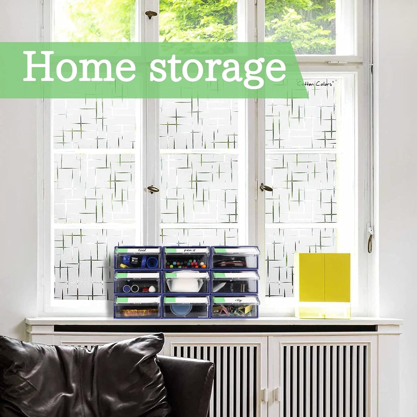 9pcs Sewing Craft Storage Box Hardware Craft Drawer Storage Cabinet Plastic Stacking Shelf With Divider Tag Cards Multifunctional Rack For Home Office Small Items (9, Blue)