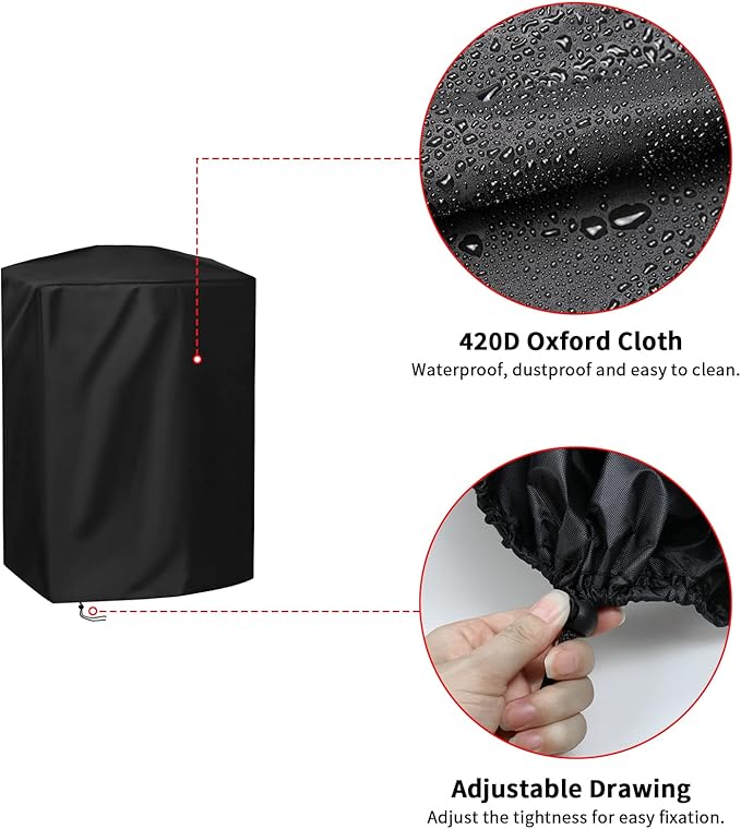 Grill Cover for George Foreman 12 Serving Indoor/Outdoor Electric Grill GFO201R, Waterproof BBQ Grill Cover, All Weather Resistant Grill Covers- 24 x 12 x 29 Inch