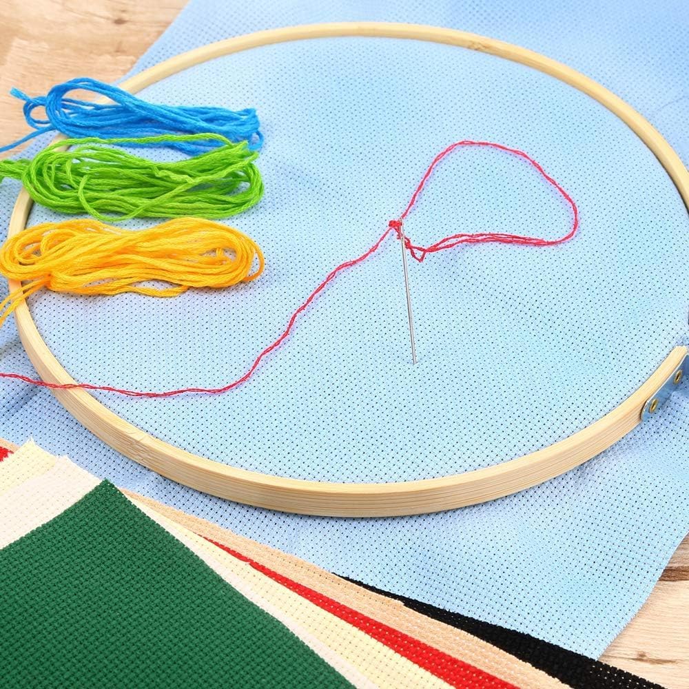 Caydo 8 Pieces Aida Cloth 8 Color 14 Count Classic Reserve Cross Stitch Fabric, 12 by 18-Inch