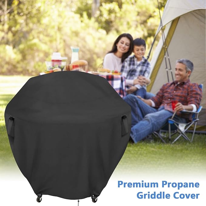 Gas Grill Cover for 30" Cuisinart CGG-999, Waterproof 360 XL Griddle Cover for Outdoor Gas Griddles, Heavy Duty Round Grill Covers for Cuisinart Gas Grills,40" x 44" x 45"