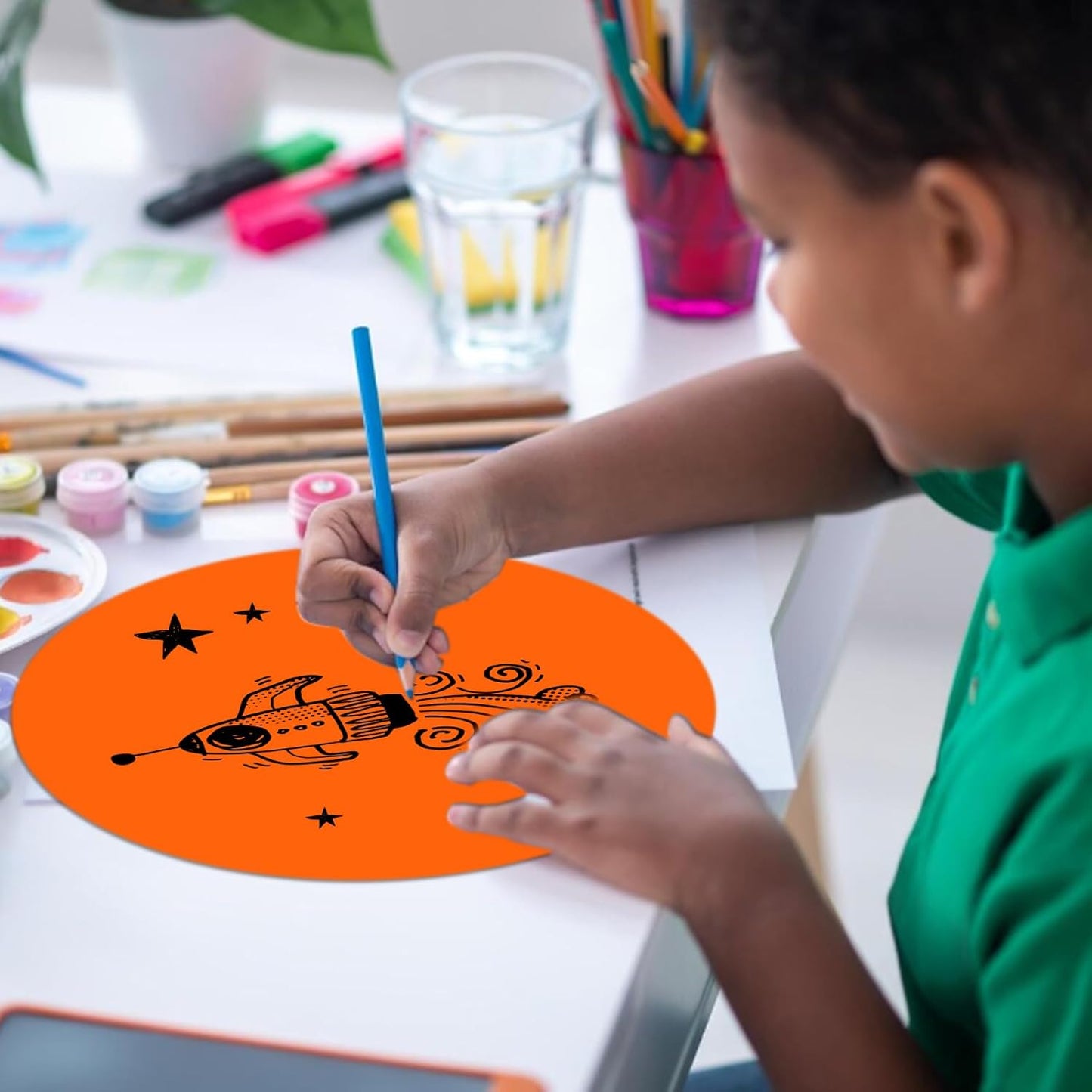 STARLIBOO 11 inch Colorful Dry Erase Dots Circles Whiteboard Marker Removable Stickers Spots Wall Decals for School Classroom Teachers Students Table & Desk- 12 Pack