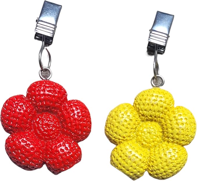 TwoFish Home Set of 4 Flower Resin Tablecloth Weights Clips Handicraft Flower Tablecloth Clamps Pack of 4