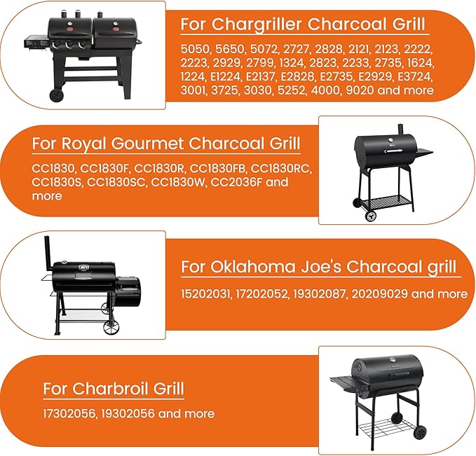 Adjustable Ash Pan for Chargriller Charbroil Grill Charcoal Tray Metal Ash Drip Trays Catcher 23.62" to 35.43" 1224 1324 2121 Fire Grate for Oklahoma Joe Royal Gourmet Replacement Parts
