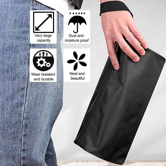 5 Pack Canvas Tool Pouch of Two Sizes, Tool Pouches with Zipper, Multipurpose Zipper Bags Tools is Suitable for Storing Scattered Tools, Cosmetics, and Various Items (5 Colors)