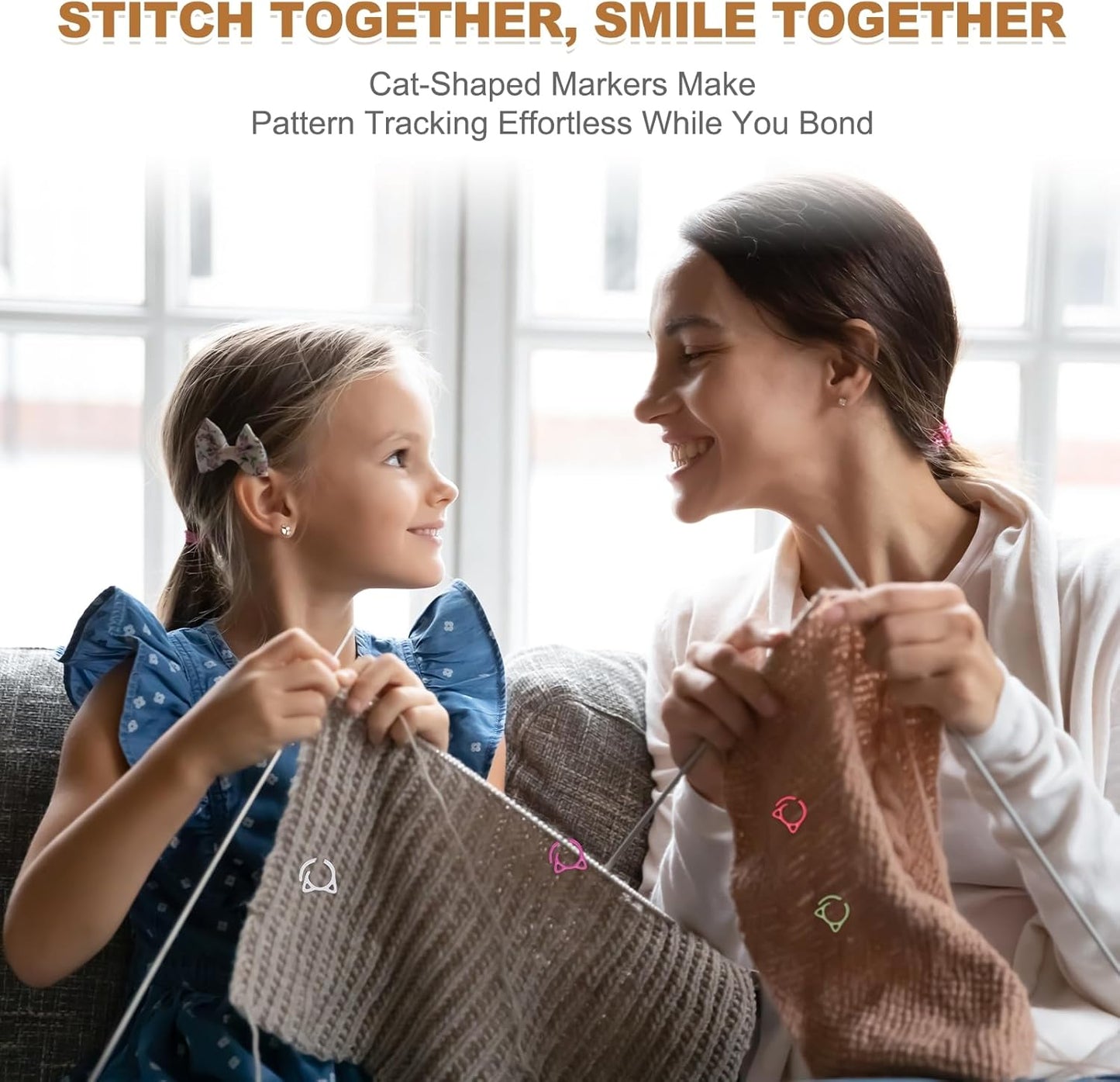 PATIKIL Cat Crochet Stitch Markers, 12 Pack Stitch Marker for Knitting Crocheting Supplies Cute Metal Spiral Knit Clip Ring Counters for Crochet Yarn DIY Crafts, Multicolor