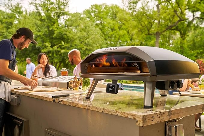 Ooni Koda 2 Max Gas Pizza Oven – 24" Propane Powered Outdoor Oven with 28 mBar Regulator and Gas Hose, Large Propane Pizza Oven - Black