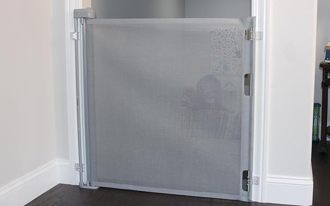 Retract-A-Gate 52" Gray: The Original and only Made in USA Retractable Baby, Dog, & Cat Gate