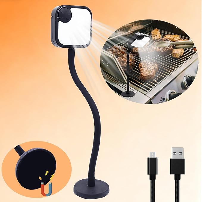 Rechargeable BBQ Grill Lights for Outdoor Grill, Magnetic Grill Lights for Outdoor Barbeque (BBQ Grilling Gifts)