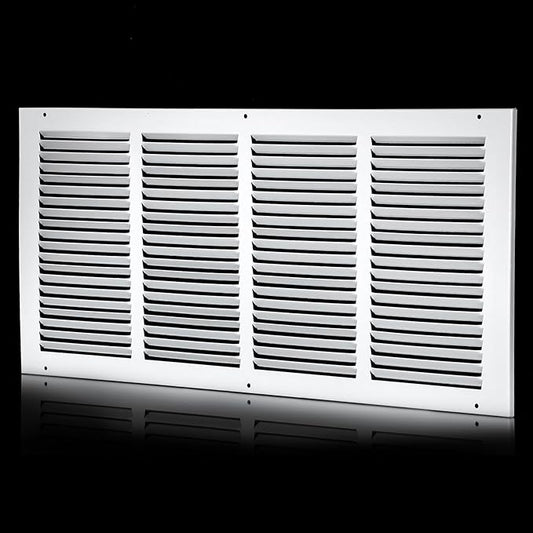 24x10 Return Air Grille(Duct Opening Size),Air Return Vent Cover,Flat Vent Cover,Rejillas De Aire Acondicionado Para Casa,Return Air Grilles,Outer Dimensions:25.75"Wx11.75"H(24"W x 10"H, Duct Opening)