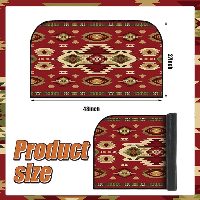 Demissle Cabin Fireplace Hearth Rug Fireplace Mats Cabin Southwestern Fireproof Rug Fire Resistant Mat for Wood Stove Floor for Kitchen Indoor Outdoor(27 x 48 Inch,Kawaii)