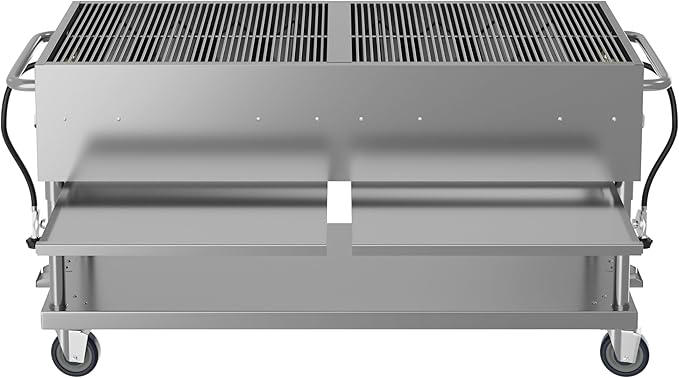 60 in. Commercial Mobile Outdoor Propane Gas Grill, ETL Listed in Stainless-Steel (KM-CGM-60)