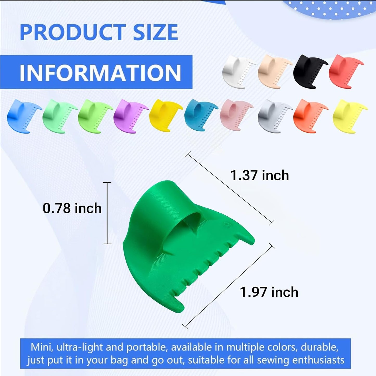 5mm Seam Guide for Hand Sewing Edge Lockranding Tool 5 PCS Set for Leather/Fabric/Craft Sew, White