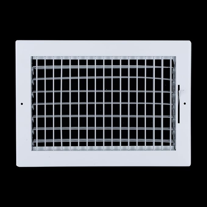 Fits 12x8 Duct Opening Steel Adjustable Air Supply Grille by Handua | Register Vent Cover Grill for Sidewall and Ceiling | White | Outer Dimensions: 13.75" X 9.75"