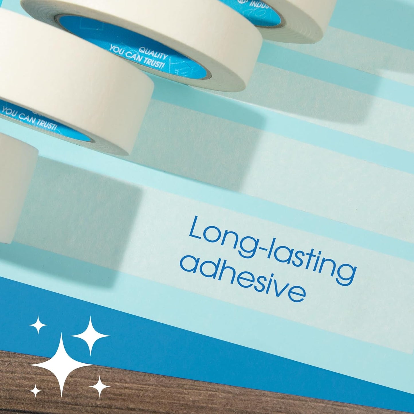 Spartan Industrial - 0.75" X 60 yd Masking Tape for Painting, Drafting, Labeling, and More - 12 Beige Tape Rolls, 5.5 Mil