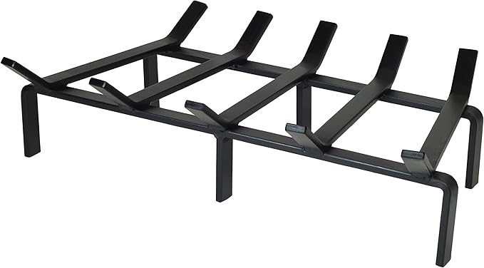 SteelFreak Heavy Duty Steel Fireplace Grate - Made in The USA (24 Inch)